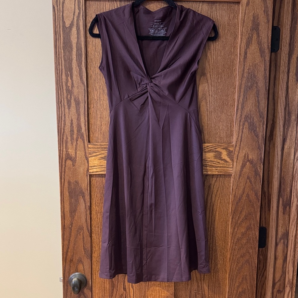 Patagonia Sleeveless Twist-Front Purple Dress